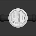 Mechanical Domestic Water Meter With White Dial And Plastic Connection Parts