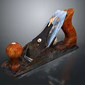Classic Woodworking Hand Plane With Ergonomic Wooden Handle And Sharp Metal Blade