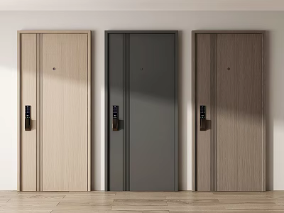 Modern security door entrance door entrance door password lock door fingerprint lock door 3d model