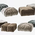 Soft Padded Sofa Stools In Multiple Colors For Modern Living Room Decor
