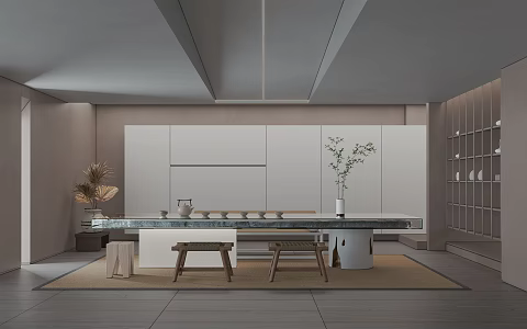 Quiet Tea Room Tea Room Tea Tasting Area 3d model