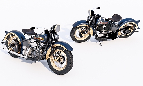 Modern Motorcycle Old Motorcycle 3d model