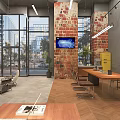 Spacious Industrial Style Office With Comfortable Lounge Area And Open Functional Working Spaces
