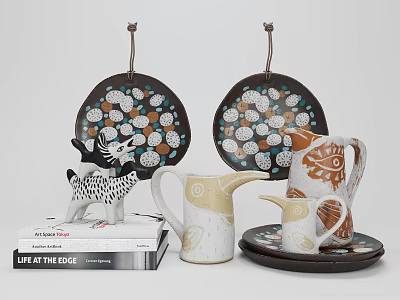 Modern ornaments combination art jewelry furnishings 3d model