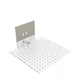 Classic Bathroom Toilet And Bidet With Towel Rack Toilet Brush Holder And White Paneled Wall