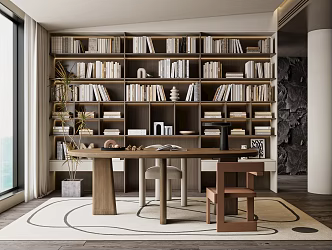Modern study 3d model