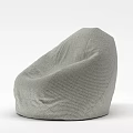 Gray Bean Bag Chair with Textured Fabric Comfortable Cozy Design for Living Room Relaxation