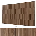 Wooden Wall Panel With Vertical Slats Design For 6 Meters Length Interior Decor