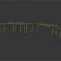 Simple Rustic Handmade Wooden Platform Structure With Slats And Legs