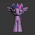 Pink Unicorn Pony Plush Toy With Wings Blue Purple Mane Tail And Star Design