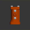 Red Metal Lighting Combination Bracket With Bolts And Mounting Holes