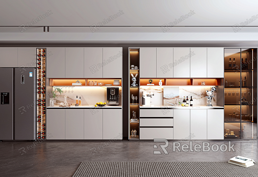 Light Luxury Wine Cabinet model