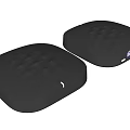 Two Black Square Mini Desktop PCs With Compact Design And Colored Interface Labels
