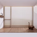 Floating window sill blinds 3d model