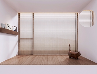 Floating window sill blinds 3d model