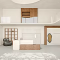 Stylish Modern Clothing Store Interior With Elegant Display Racks And Spacious Fitting Areas
