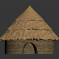 Traditional Thatched House With Conical Layered Thatch Roof Structure And Rustic Exterior Design