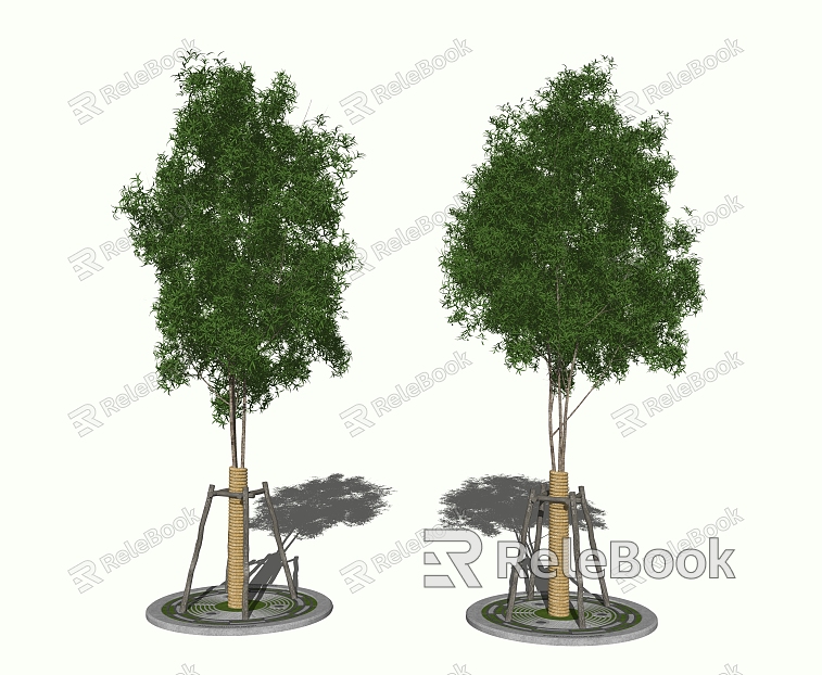 Modern Tree Trees Evergreen Landscape Trees model