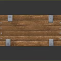 Rustic Solid Wood Bench With Metal Brackets And Sturdy Rectangular Top Design