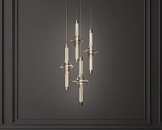 Modern Light Luxury Chandelier 3d model