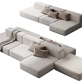 HAY Mags Modern Module Multiplayer Sofa Module Sofa Tofu Block Sofa Combination Sofa Corner Sofa 3d model