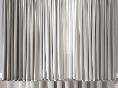 Modern and exquisite curtains 3d model