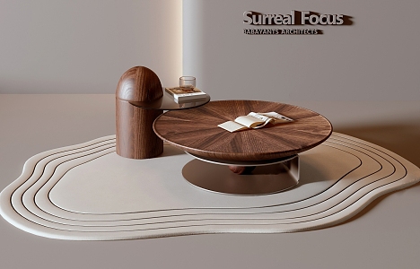 Quiet Ancient Tea Letters Wooden Tea Table Art Tea Table 3d model