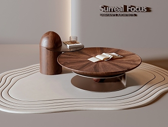 Quiet Ancient Tea Letters Wooden Tea Table Art Tea Table 3d model