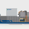 Modern Industrial Production Line Featuring Green Gray Machinery And Conveyor Systems