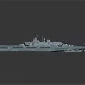 Detailed 3D Model of Aircraft Carrier with Flight Deck and Military Equipment