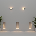 Modern gypsum wall lamp 3d model