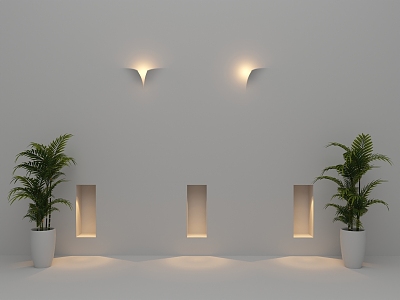 Modern gypsum wall lamp 3d model