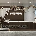 Modern Front Desk Reception 3d model