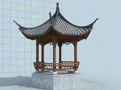 Ancient Pavilion of Chinese-style Ancient Architecture model