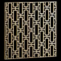 Modern Geometric Laser Cut Wall Decor With Various Pattern Styles 3d model