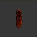 Glossy Red Leather Shoes With Classic Laces And Comfortable Sole For Daily Use
