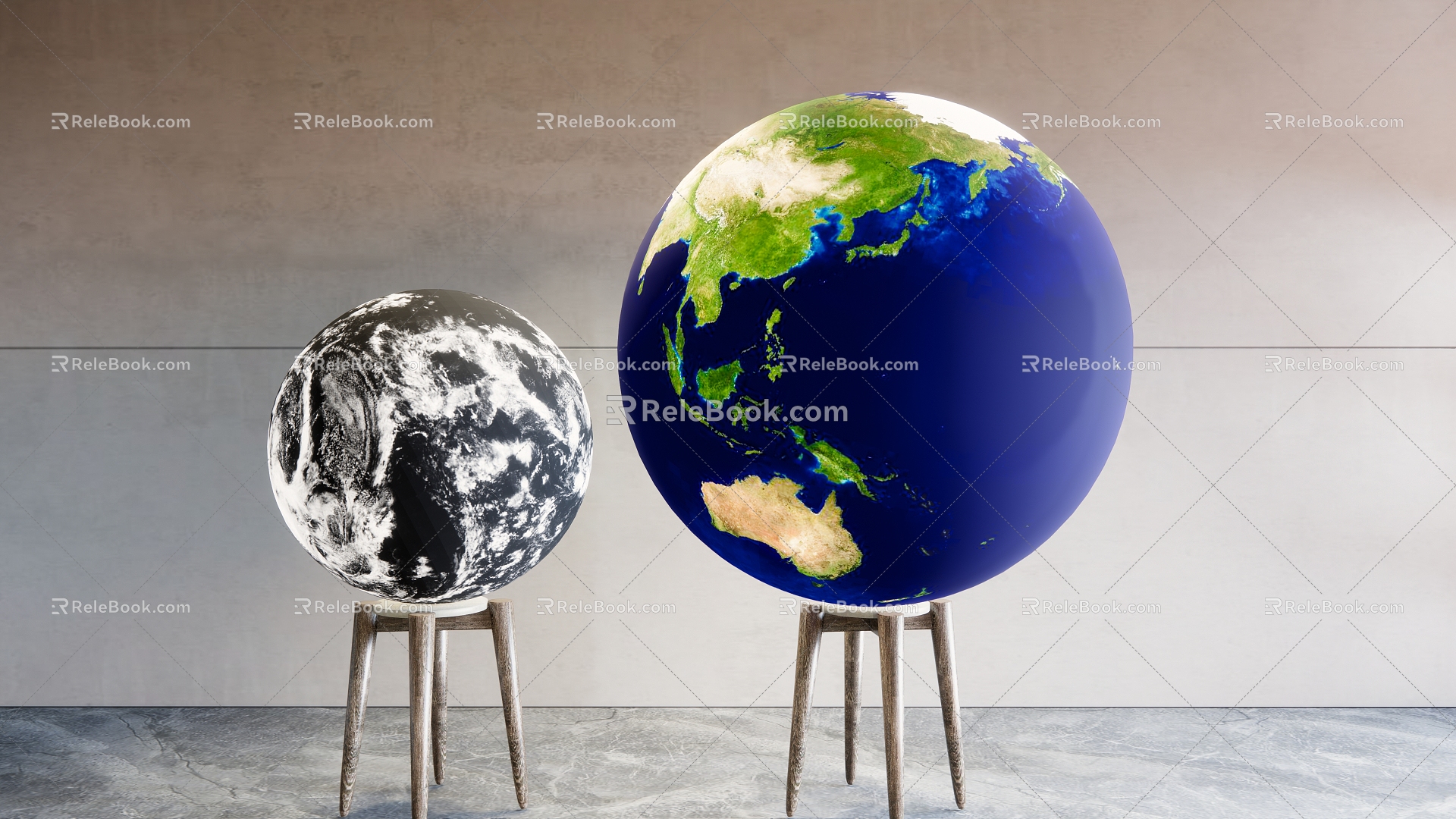 Modern Globe Earth 3d model