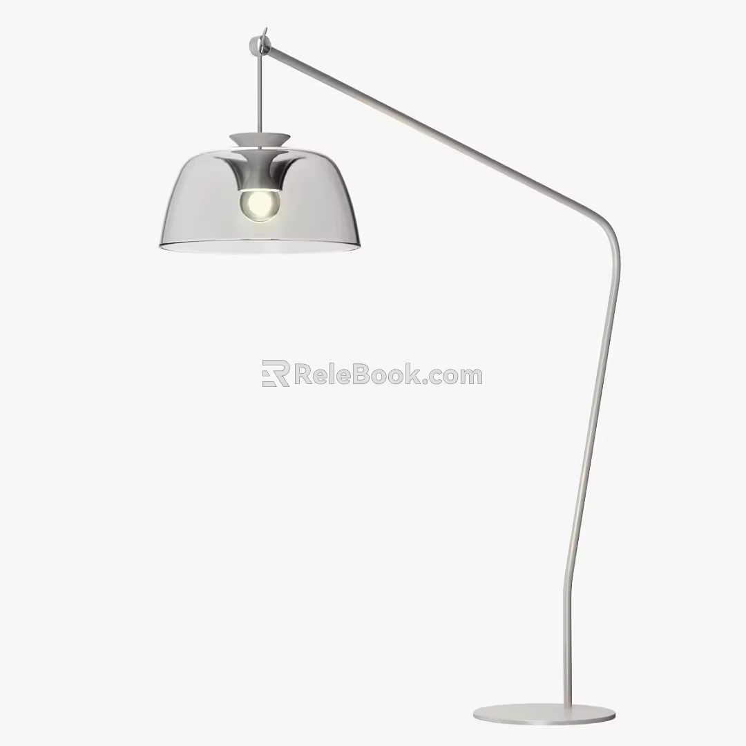 Calligaris modern floor lamp fishing lamp 3d model