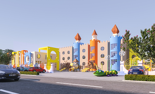 Modern Kindergarten Architecture Kindergarten 3d model