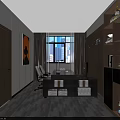 Modern Conference Room Interior Design With Meeting Table Black Chairs Chandelier Blinds And Wall Art