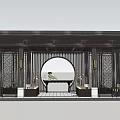 New Chinese style gallery 3d model