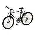 Black Bicycle With Classic Design Sturdy Frame Comfortable Seat And Large Wheels
