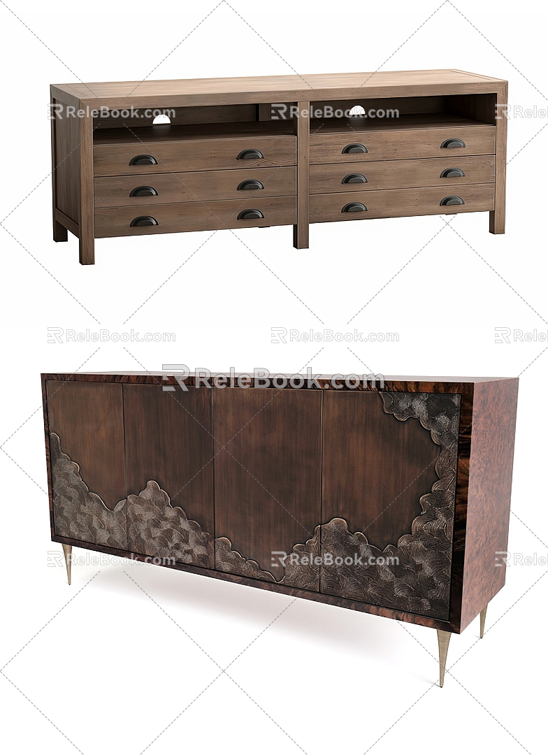 Modern Decorative Cabinet 3d model