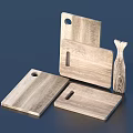 Wooden Cutting Boards And Fish Shaped Kitchen Tool For Cooking Preparation