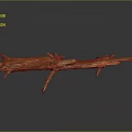 Rustic Wood Stone Decorative Branch with Natural Texture for Home Interior Decor