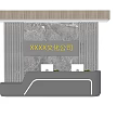 Company front desk background wall reception desk 3d model