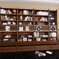 full wall bookcase 3d model