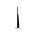 Black Modern TV With Sleek Flat Screen And Side Speakers Design
