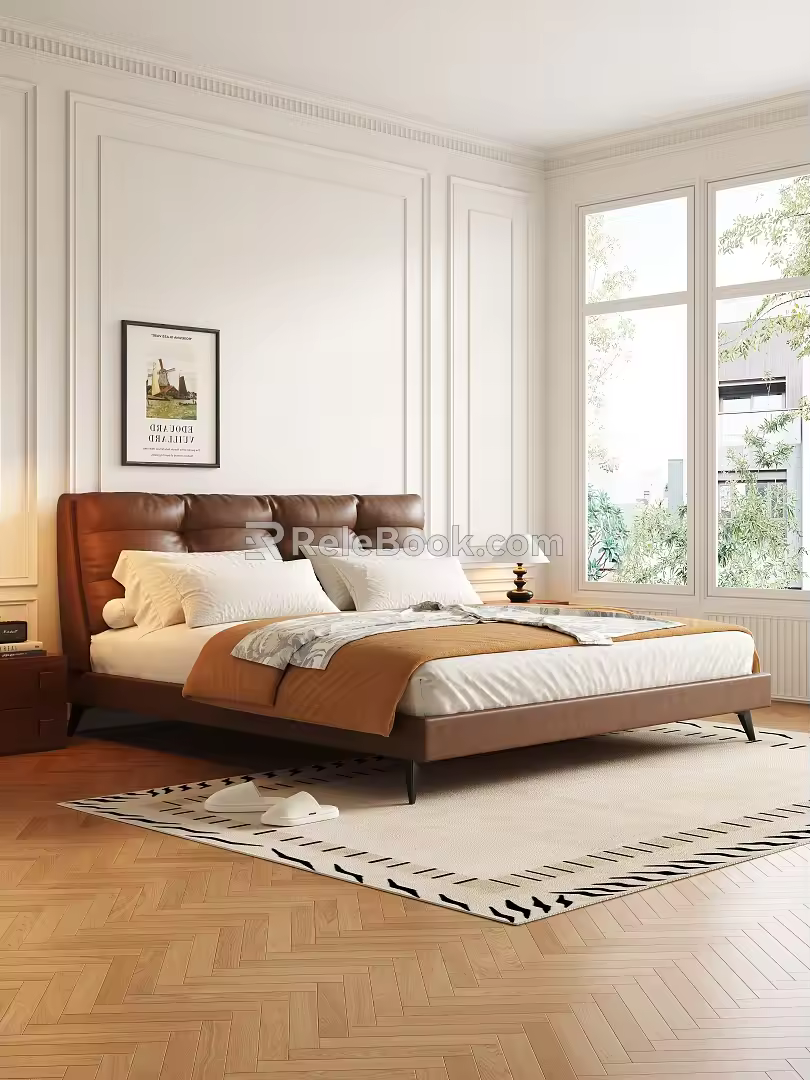 Double bed 3d model