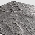 Natural Rocky Terrain Featuring Undulating Surface Deep Valleys And Rough Textures